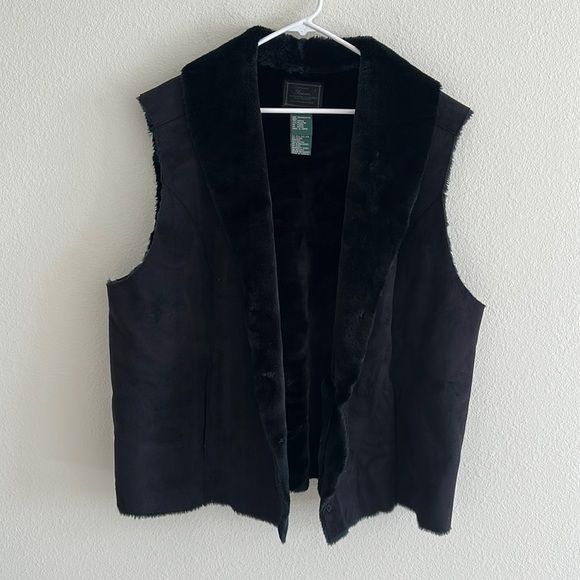 Ralph Lauren Faux Fur Suede Vest - Picture 1 of 9